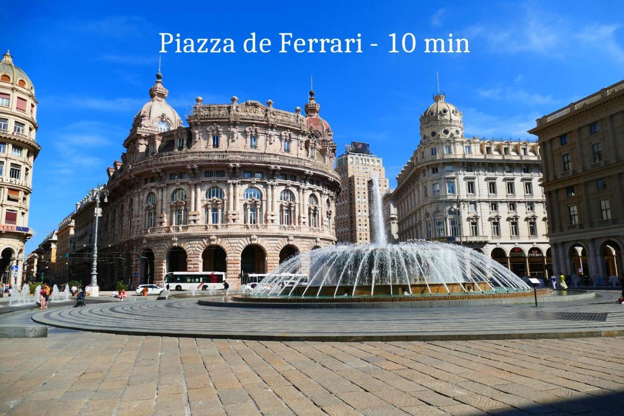 Attico Luxury Con Parcheggio E Terrazza Vista Mozzafiato Apartman Genova Kültér fotó