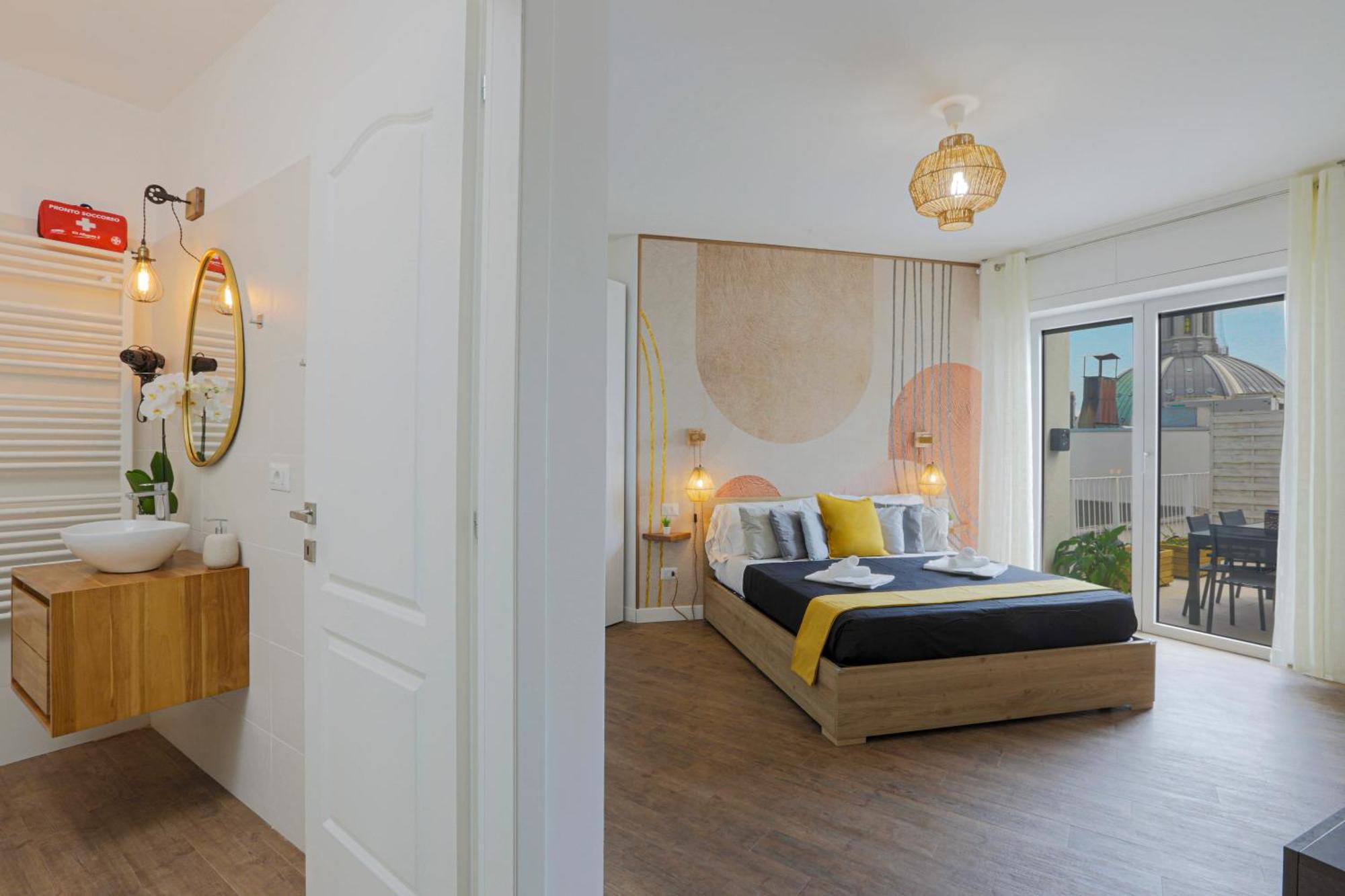Attico Luxury Con Parcheggio E Terrazza Vista Mozzafiato Apartman Genova Szoba fotó